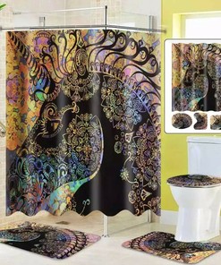 Heavenly Horse Unicorn Shower Curtain Set - the Ideal Addition to Your Bathroom 