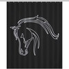 Heavy Duty Arabian Horse Bathroom Shower Curtain With Waterproof Fabric