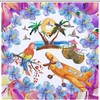 Heavy Duty Hawaii Beach Palm Tree Parrot Shower Curtain Waterproof