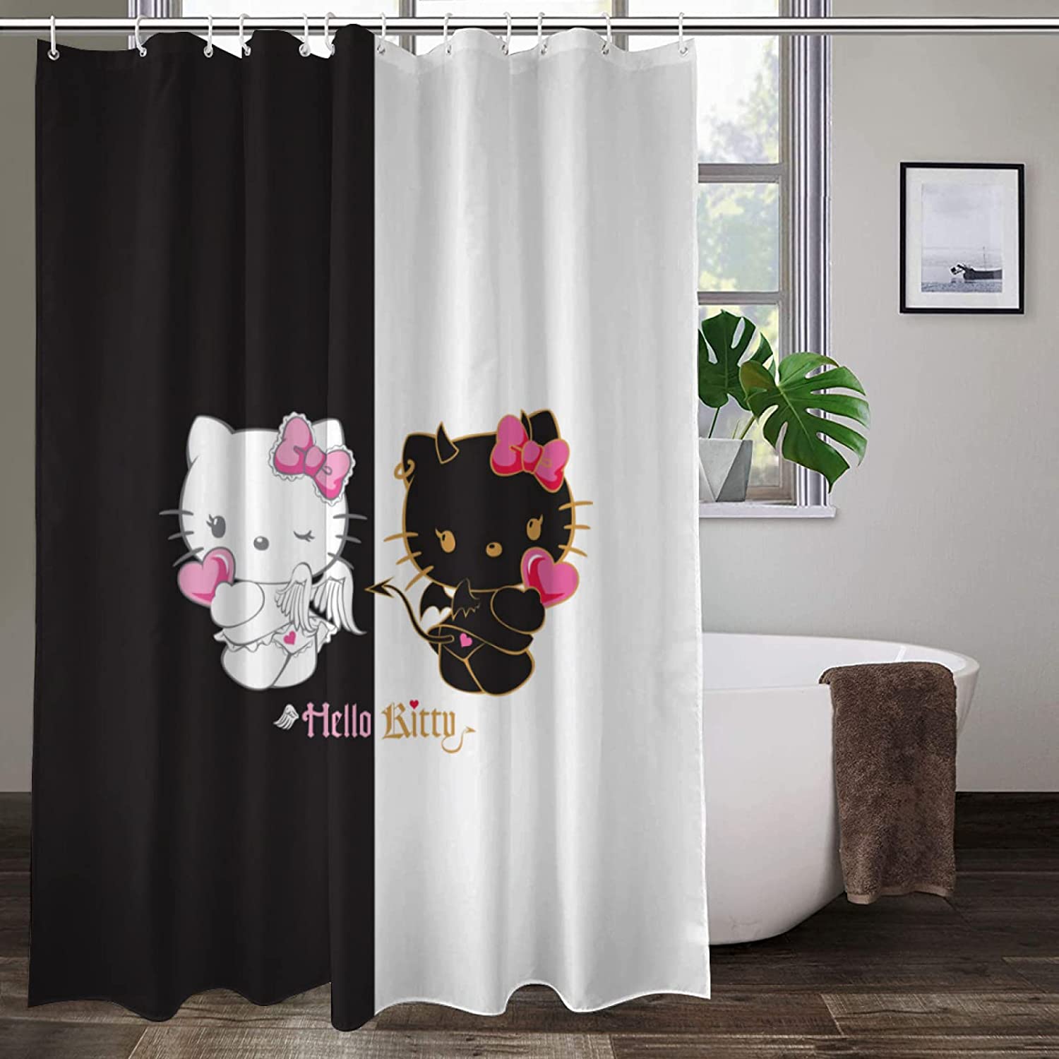 Hello Kitty Cartoon Shower Curtain For Cute And Cuddly Bathroom Decor