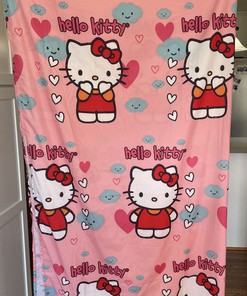 Hello Kitty Fabric Shower Curtain Standard Size With Adorable Design For Your Bathroom
