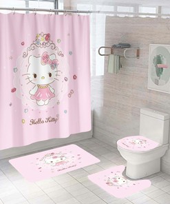 Hello Kitty Garland Waterproof Shower Curtain For Bathroom