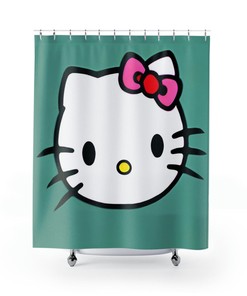 Hello Kitty Love Fabric Shower Curtain To Make Your Bathroom Even More Adorable