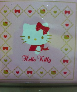 Hello Kitty Pink Color Red Bow Sanrio Waterproof Fabric Shower Curtain