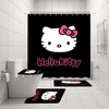 Hello Kitty Shower Curtain - Cute And Waterproof Black Bathroom Curtain For Kids