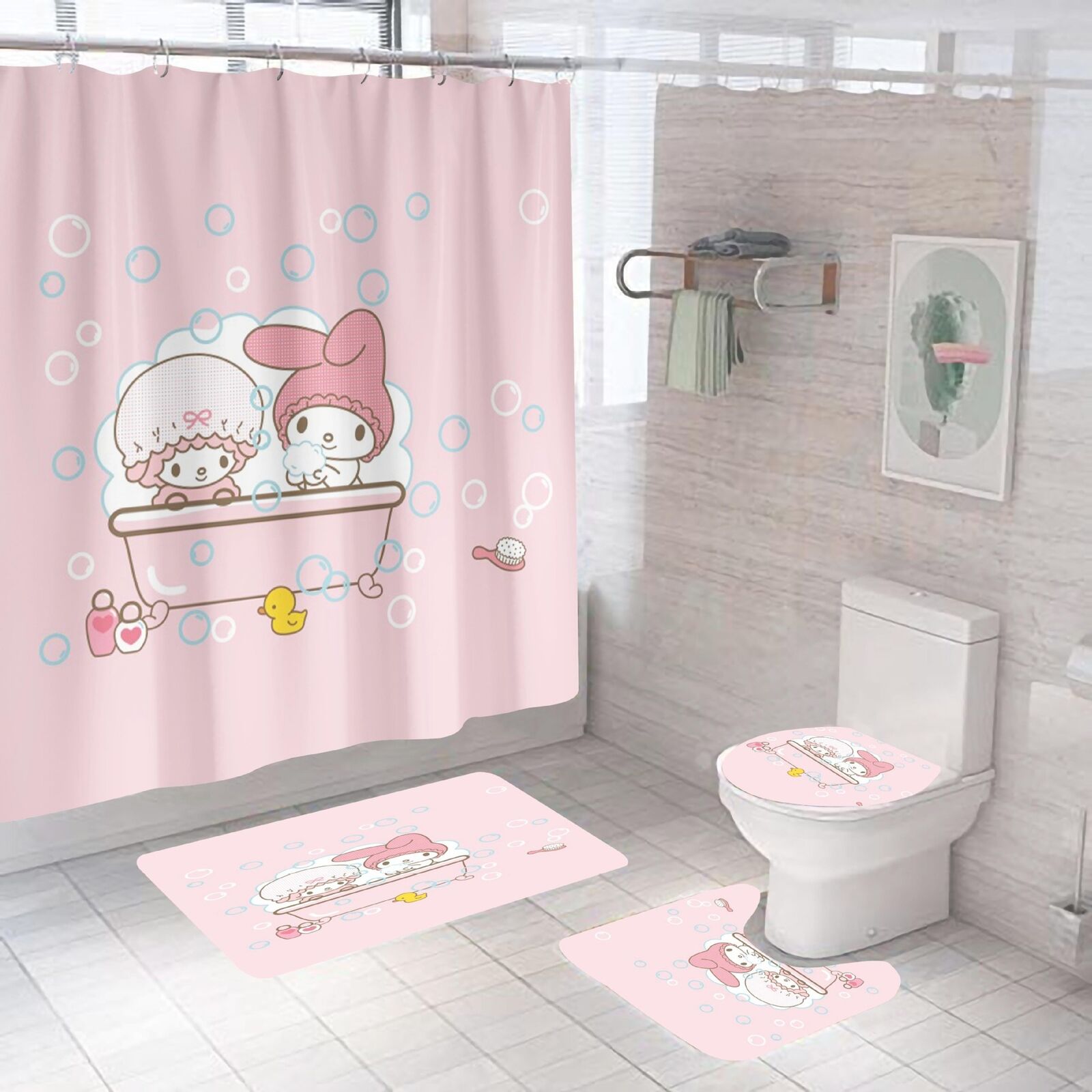 Hello Kitty Shower Curtain For Adorable Kid'S Bathroom Decor