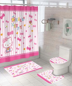 Hello Kitty Shower Curtain With Bow For A Cute And Fun Bathroom