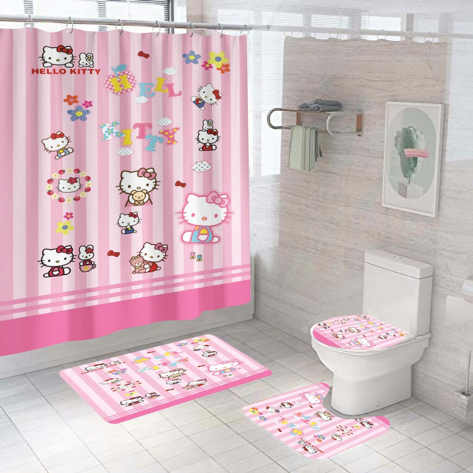 Hello Kitty Shower Curtain for Your Kids Bathroom