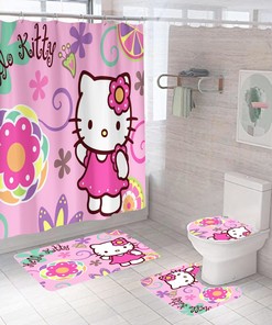 Hello Kitty Waterproof Shower Curtain For A Cute And Girly Bathroom