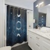 Hemels Gordijn: Moon Phase and Boho Mushroom Shower Curtain for Mystical Bathroom Decor 