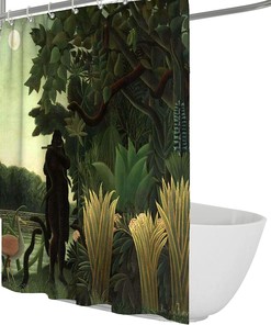 Henri Rousseau Bath Curtain Set: Get A Piece Of Art In Your Bathroom Decor 