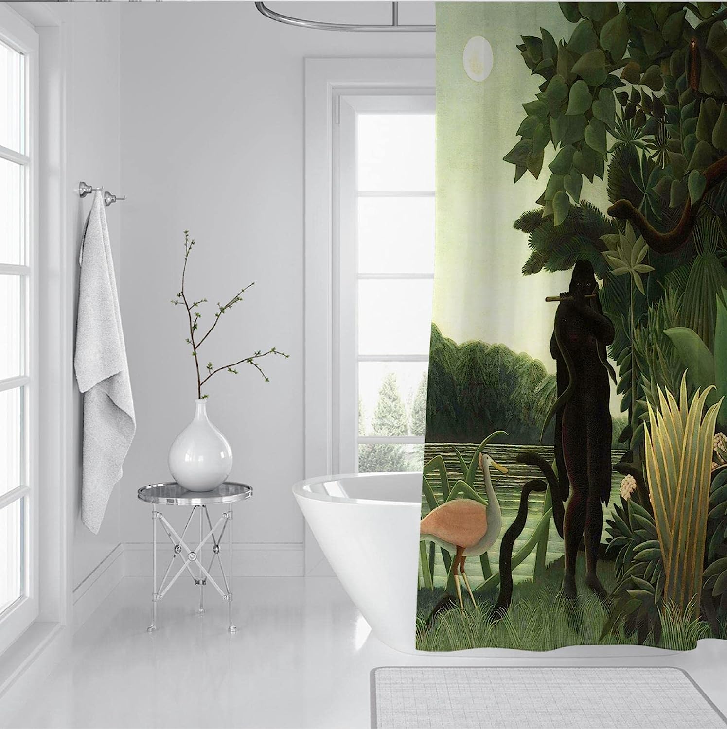 Henri Rousseau Bath Curtain Set: Get A Piece Of Art In Your Bathroom Decor