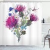 Herbs Print Dragonfly Shower Curtain For A Fresh And Natural Bath