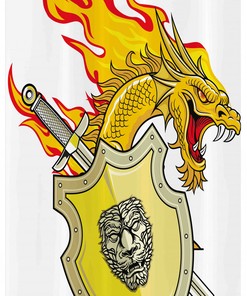 Heroic And Dramatic Dragon Stall Shower Curtain For A Bold Bathroom
