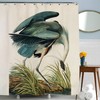 Heron Bird Art Shower Curtain For Animal And Art Lovers Bathroom Decor