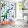 High-Quality Dinosaur Shower Curtain Made With Waterproof Fabric For A Durable And Effective Bathroom Decor