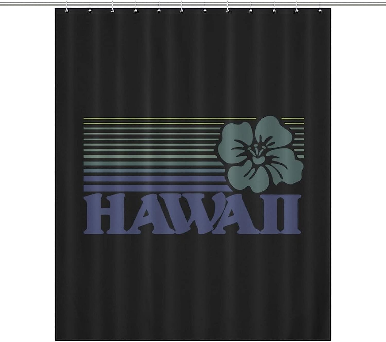 High-Quality Water Resistant Hawaii Shower Curtain For Bathrooms