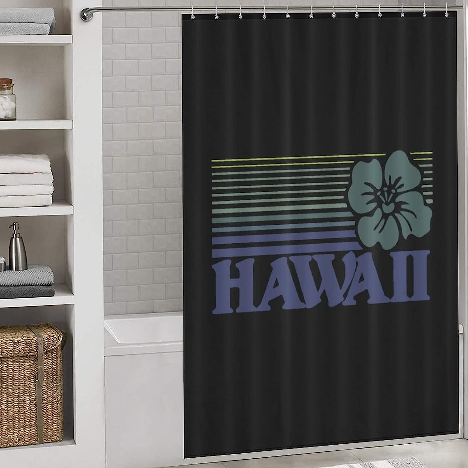 High-Quality Water Resistant Hawaii Shower Curtain For Bathrooms