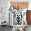 Highland Cow Abstract Art Print Shower Curtain For Bathroom Decor