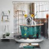 Highland Cow And Sunflower Flower Ancient Bathtub Shower Curtain Bathroom Decor