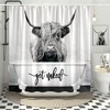 Highland Cow And Western Get Naked Shower Curtain For A Country Bathroom