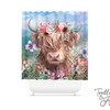 Highland Cow Art Painting Printed Shower Curtain For Home Decoration