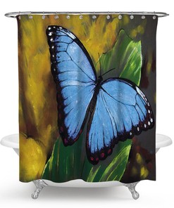 Highland Cow Bull Grassland Wildlife Shower Curtain Rustic Bathroom Decoration With Lover Animal