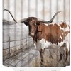 Highland Cow Country Farmhouse Rustic Fabric Shower Curtain For Bathroom