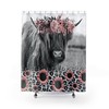 Highland Cow In Nature Shower Curtain For Rustic Bathroom