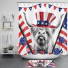 Highland Cow Independence Day Shower Curtain For Bathroom Decor