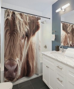 Highland Cow Shower Curtain By Southern Prairies Co
