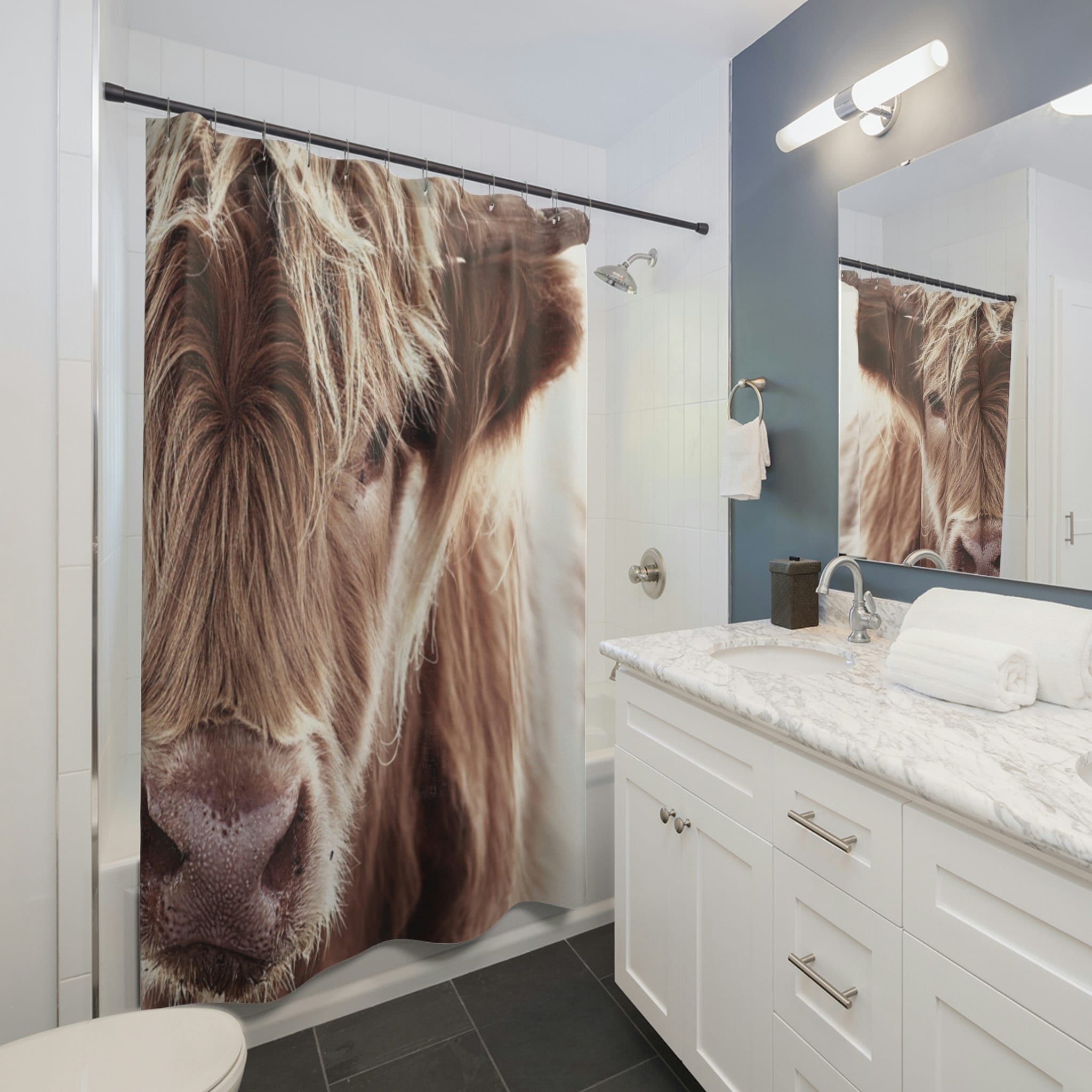 Highland Cow Shower Curtain By Southern Prairies Co