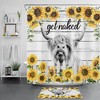 Highland Cow Shower Curtain With Rustic Sunflower Design - A Perfect Addition To Your Country Bathroom Accessories