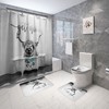 Highland Cow Waterproof Shower Curtain With Toilet Mat And Rug Set