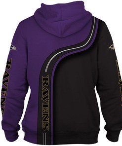 Highway Letter All Over Print Baltimore Ravens Zip Up Hoodie 3D Gifts For Fans