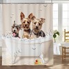 Hilarious Dog Bath Shower Curtain - Waterproof Funny Animal Pattern Washable