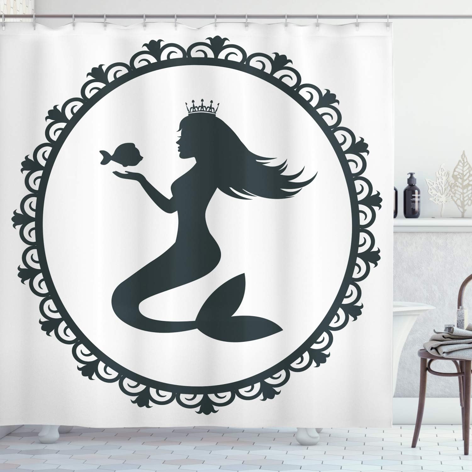 Hipster Chimpanzee With Colorful Geometric Glasses Monkey Shower Curtain, Cloth Fabric Bathroom Decors, Brown Multicolor