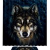 Hipster Wolf Oil Painting Waterproof Shower Curtain for Bathroom Decor - Unbranded
