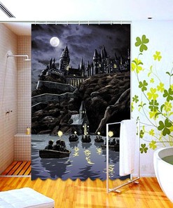 Hogwarts Castle Shower Curtain For A Magical Bathroom