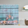 Holiday Conch Shower Curtain, Nature And Ocean Lover Custom Fabric Bathroom Decor