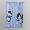 Holiday Penguin Shower Curtain For Christmas Bathroom Decorr, Waterproof Fabric