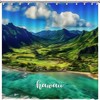 Home Bathroom Decor with Vintage Hawaiian Landmark Shower Curtain