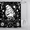Home Decor Pirate Caravel Hand Drawn Art Style Shower Curtain