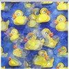 Home Decoration Yellow Rubber Ducks Printed Bathroom Shower Curtain Fabric for a Unique Bathroom Decor 