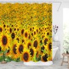 Homecoming Gift Decorative Sunflower Shower Curtain for Bathroom Decor
