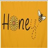 Honey Bee Daisy Shower Curtain, Fabric And Durable, Washable Bathroom Decor