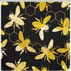Honey Bee Shower Curtain With Print Design, Fabric Curtain For Bathroom