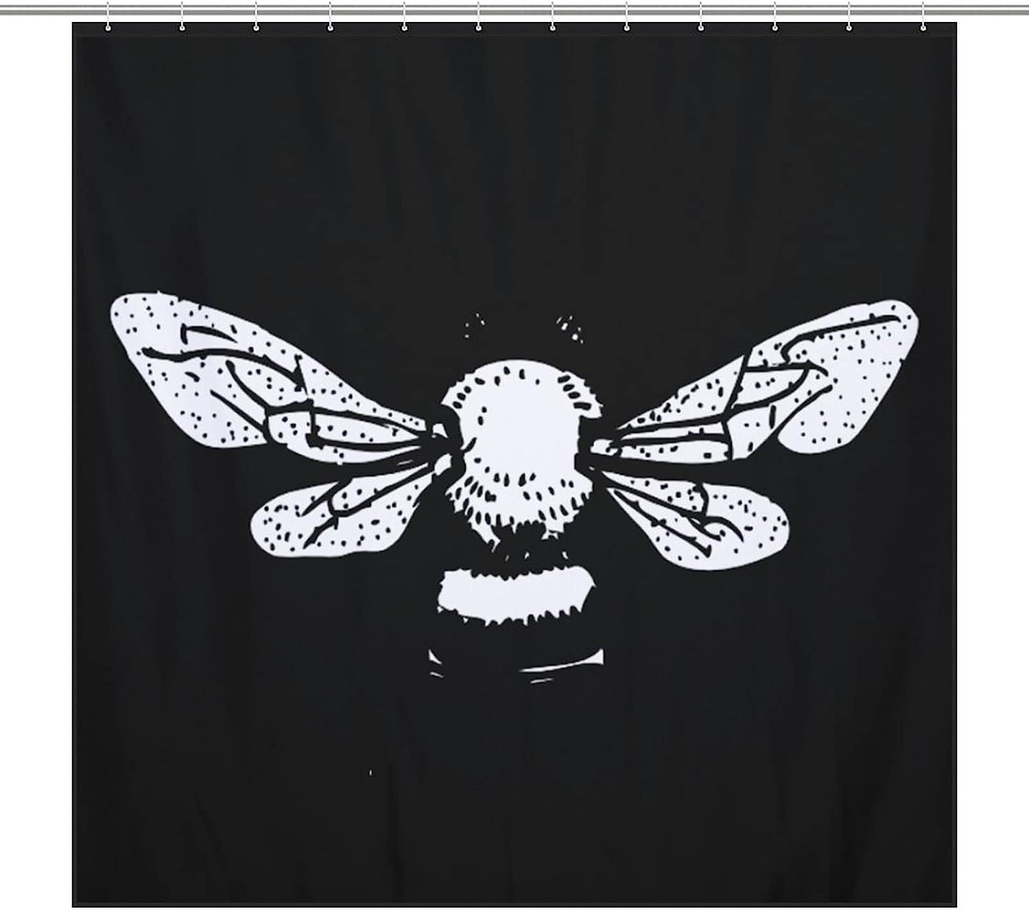 Honey Bee Waterproof Shower Curtain For Home Bathroom Decor, Fabric Bath Curtain