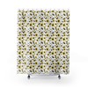Honey Bumble Bee Shower Curtain with Yellow Floral Design for a Sweet and Charming Bathroom  