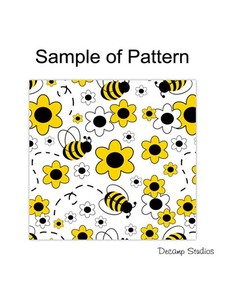 Honey Bumble Bee Shower Curtain with Yellow Floral Design for a Sweet and Charming Bathroom